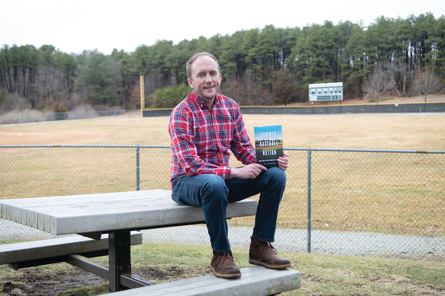 Passion Project: Author William Geoghegan poses with his new book “Summer Baseball Nation.”